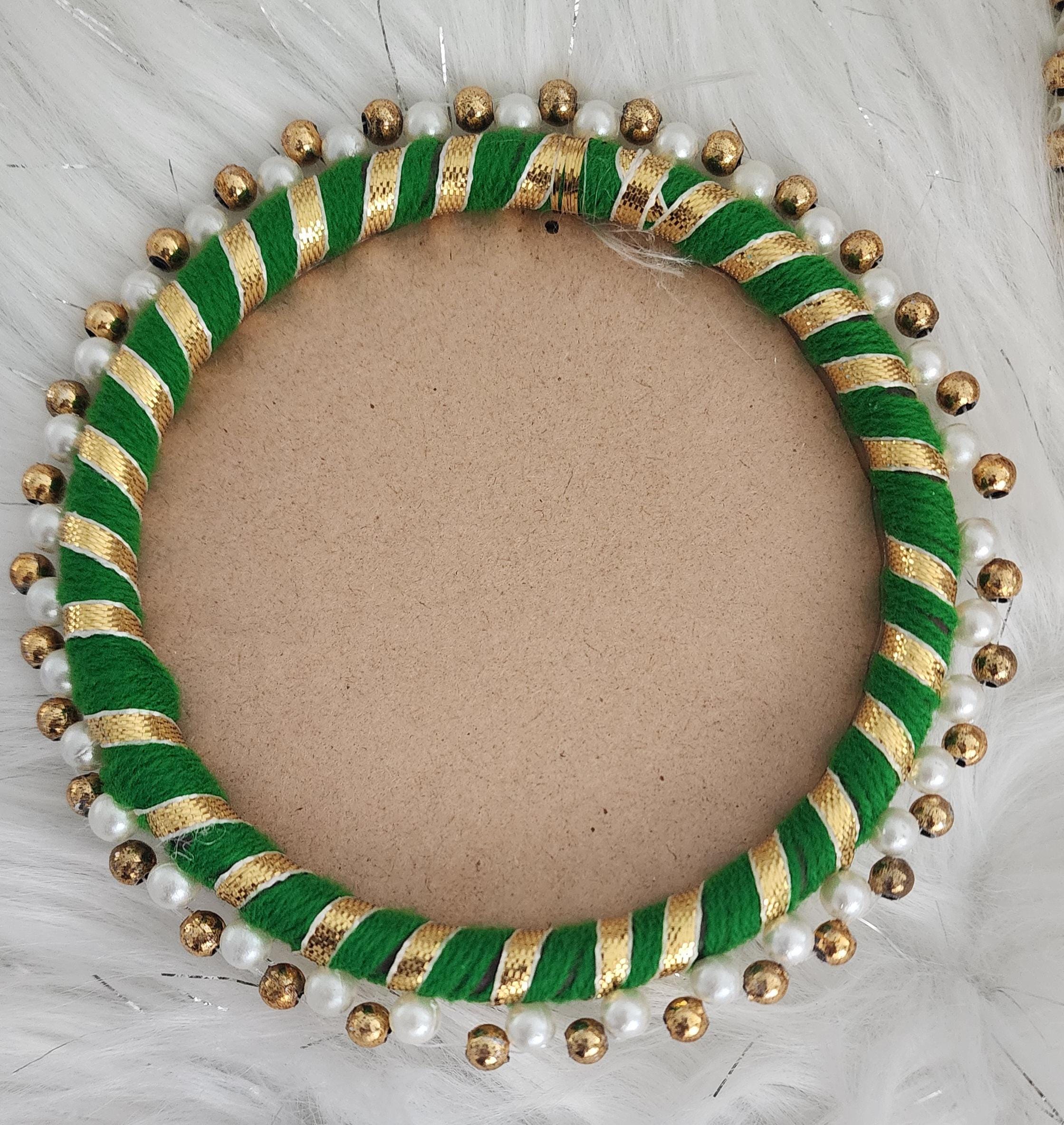 Handcrafted Pichwai Art Haldi Kumkum Holder: Ganesh ji, Radha Krishna.