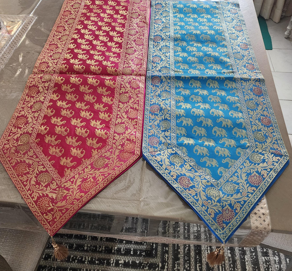 Silk Cheesecloth Table Runner: Bohemian Dining Decor - 14x75