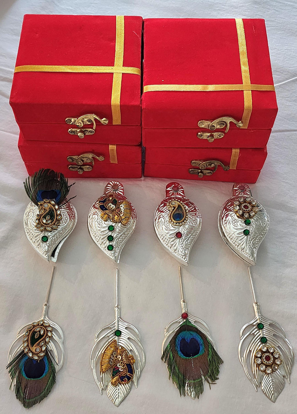 Handmade German Silver Haldi Kumkum Holder: Chopra Box, Puja Gift