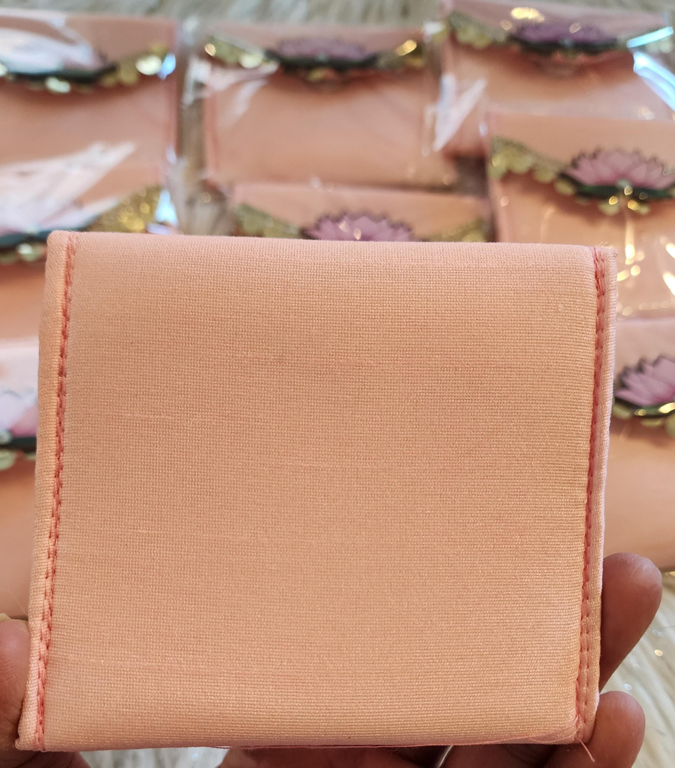 Set of 5 Handcrafted Lotus Pouches: Colorful Diwali Wedding Favors.