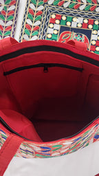 Embroidered Elephant Crossbody Bag: Indian Mirror Work Jhola Bag