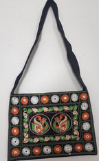 Indian Traditional Embroidered Work Peacock Jhola Bag. Crossbody /Shoulder bags for women.