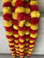 Artificial Marigold Garlands: Colorful Flower Mala, 4.5Foot Hangings