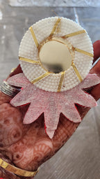 Shubh-Labh Mandir Hanging with T Light: Diwali Decoration, Indian Wedding Decor - 3 Pcs Set