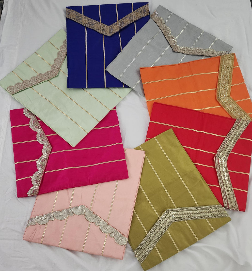 Gotta Patti Saree Cover: Indian Wedding Trousseau Bag (16x14 inches)