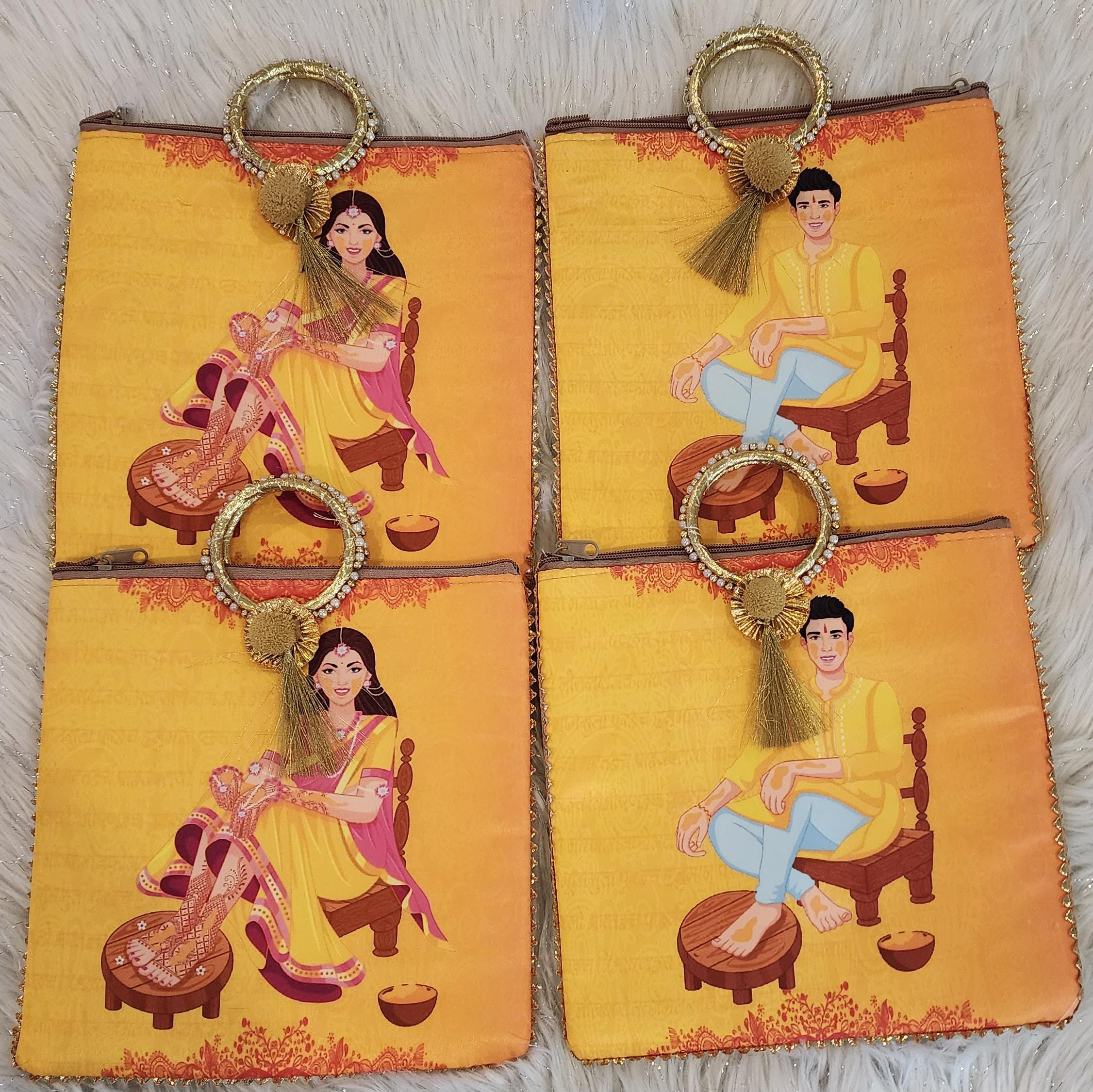 Silk Potli Bag: Haldi Mehndi Wedding Favor