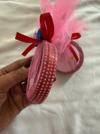 Multi Color Glass Bangles: Party Favor Set of 4.