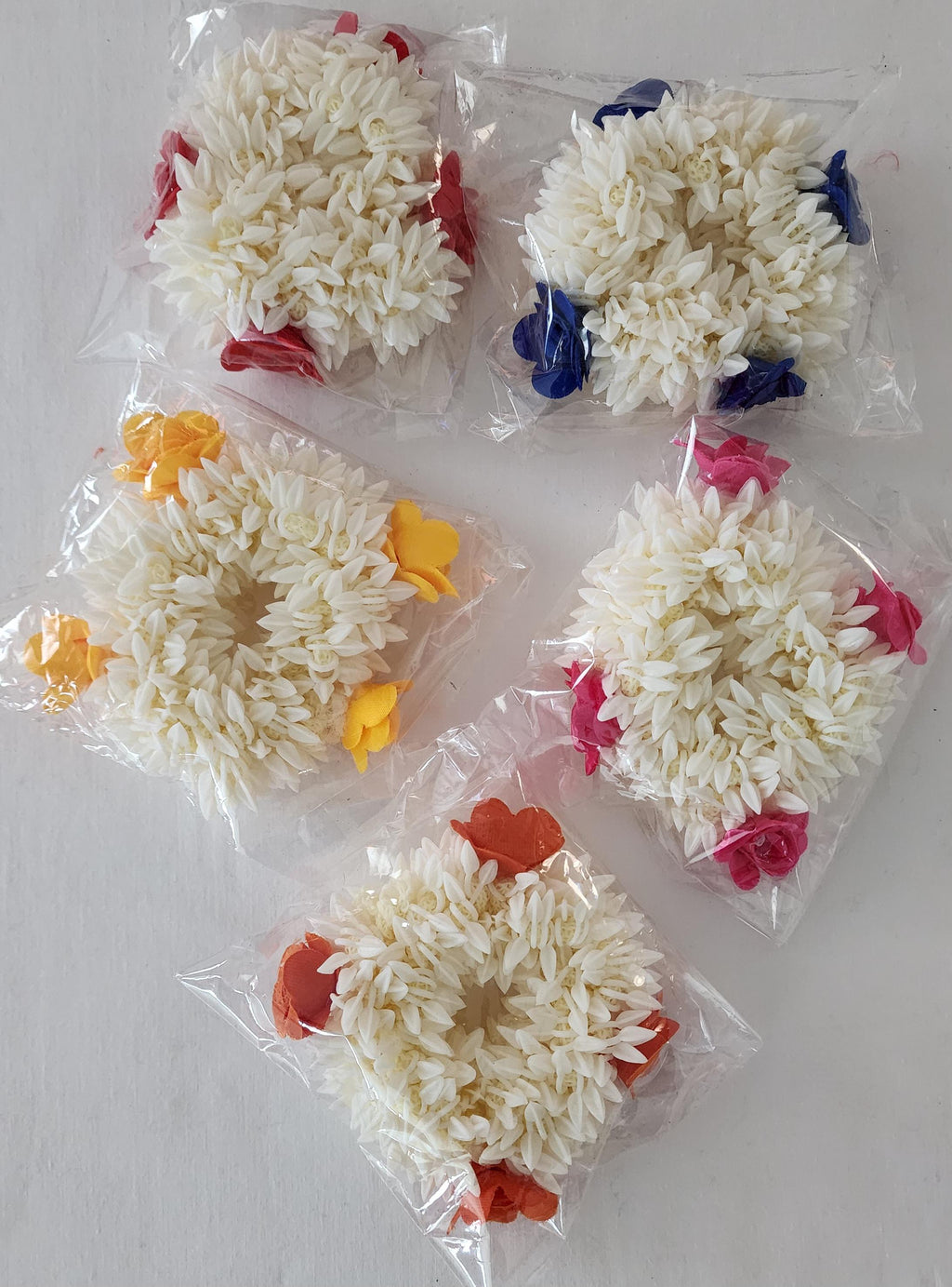 White Jasmine Artificial Flower Gajra: Indian Wedding Hair Accessory