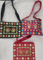 Indian Traditional Embroidered Work Peacock Jhola Bag. Crossbody /Shoulder bags for women.