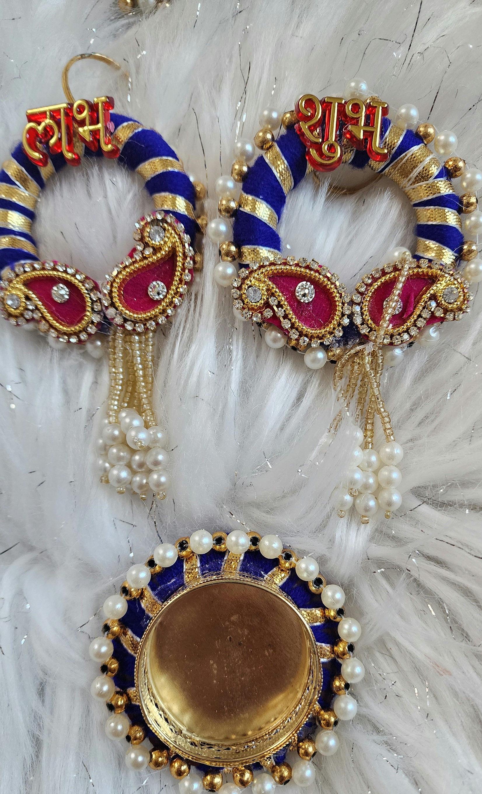 Shubh Labh Hanging Set: Diwali Decor with Tea Light combo Gift set.