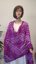 Bandhani Dupatta: Rajasthani Tie Dye Scarf with Tassels