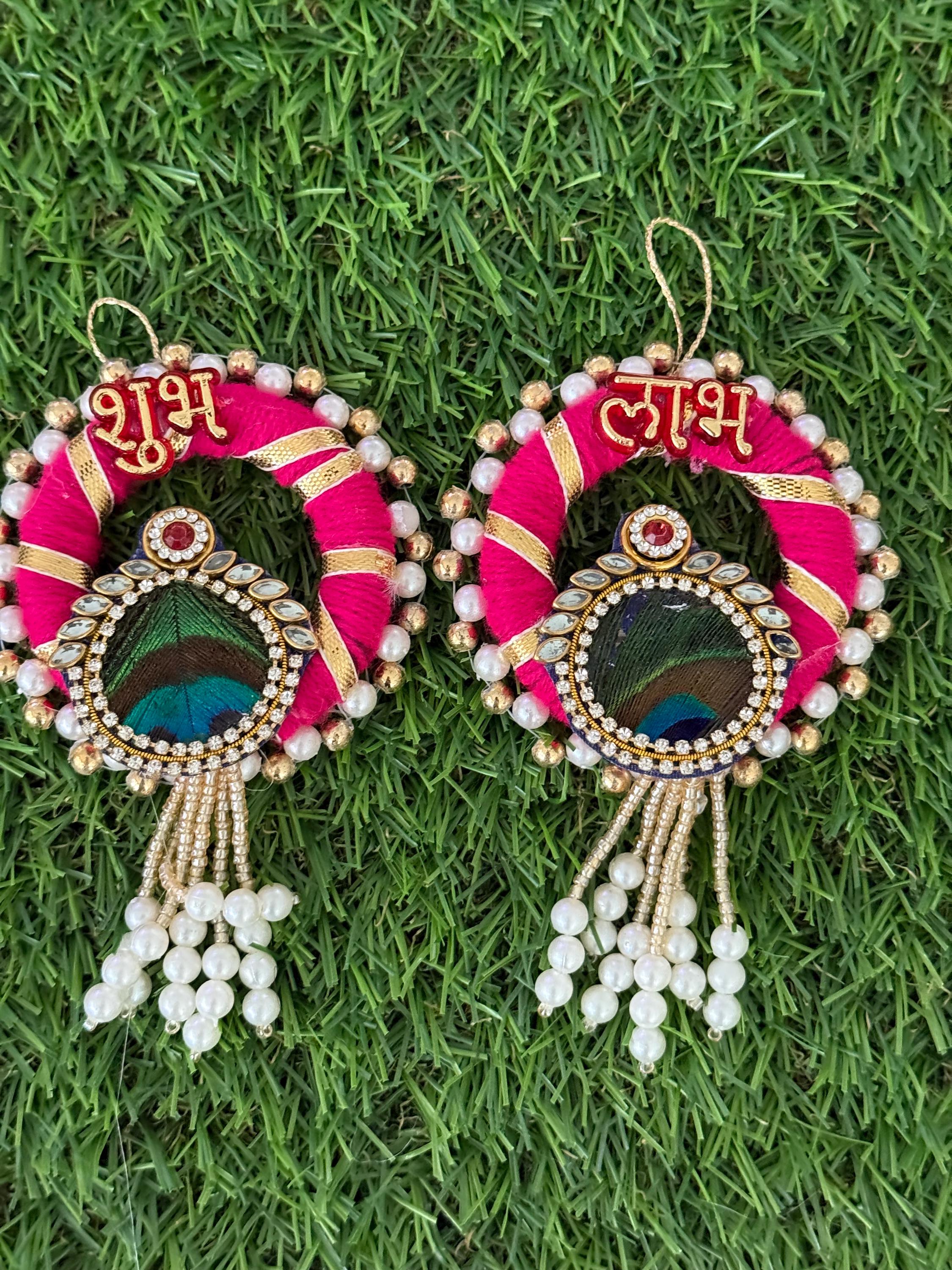 Shubh-Labh Hanging: Traditional Diwali Decoration, Mandir Decor.