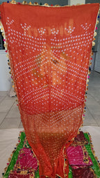Bandhej Dupatta: Rajasthani Gotta Patti Scarf, Haldi Mehandi Wedding Favor