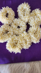 White Jasmine Flower Gajra: Fragrant Indian Wedding Hair Accessory Gajra.