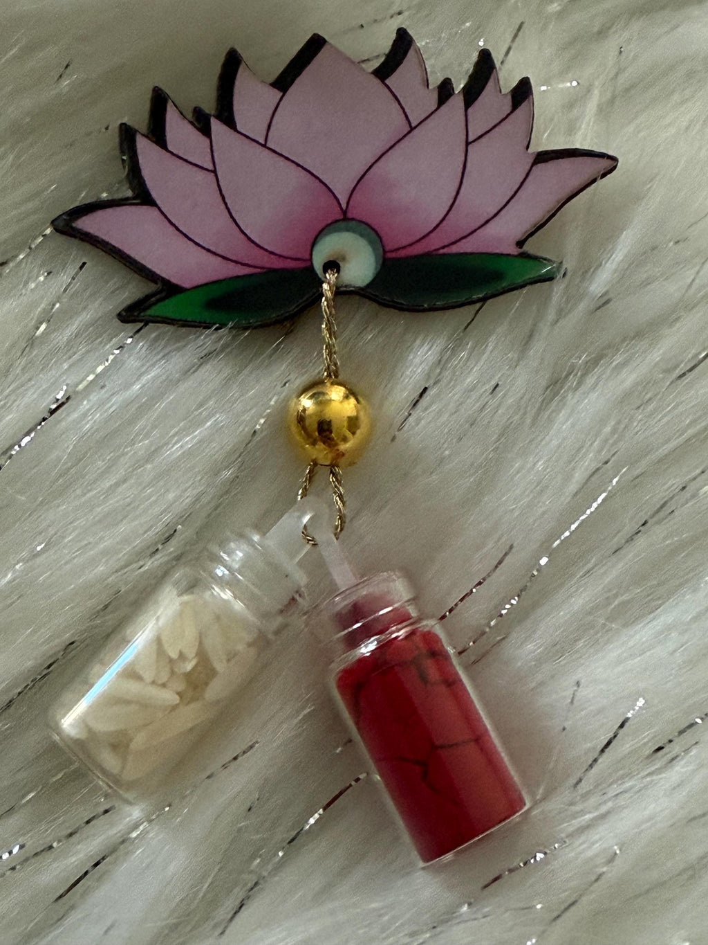 Handmade Rakhi Combo Set: Evil Eye Rakhi, Haldi Kumkum Plate