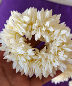 White Jasmine Flower Gajra: Fragrant Indian Wedding Hair Accessory Gajra.