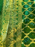 Hand Printed Jacquard Silk Dupatta: Banarsi Print Wedding Favor