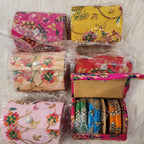 Handmade Indian Bangles Set with Box: Diwali Gift, Wedding Favors