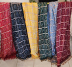 Bandhani Art Silk Dupatta: Rajasthani Multi-Colored Scarf with Tassels