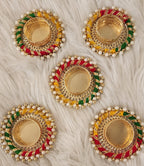 Handcrafted Multi Color Tea Light Candle Holder: Diwali Gift