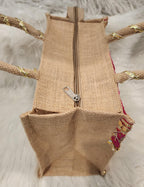 Gota Patti Handcrafted Gift Bag: Transparent Pooja Favor Bag.