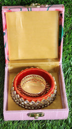 Pichwai Print Kada Tea Light Holder: Diwali Favor Gift Box Pack of 5