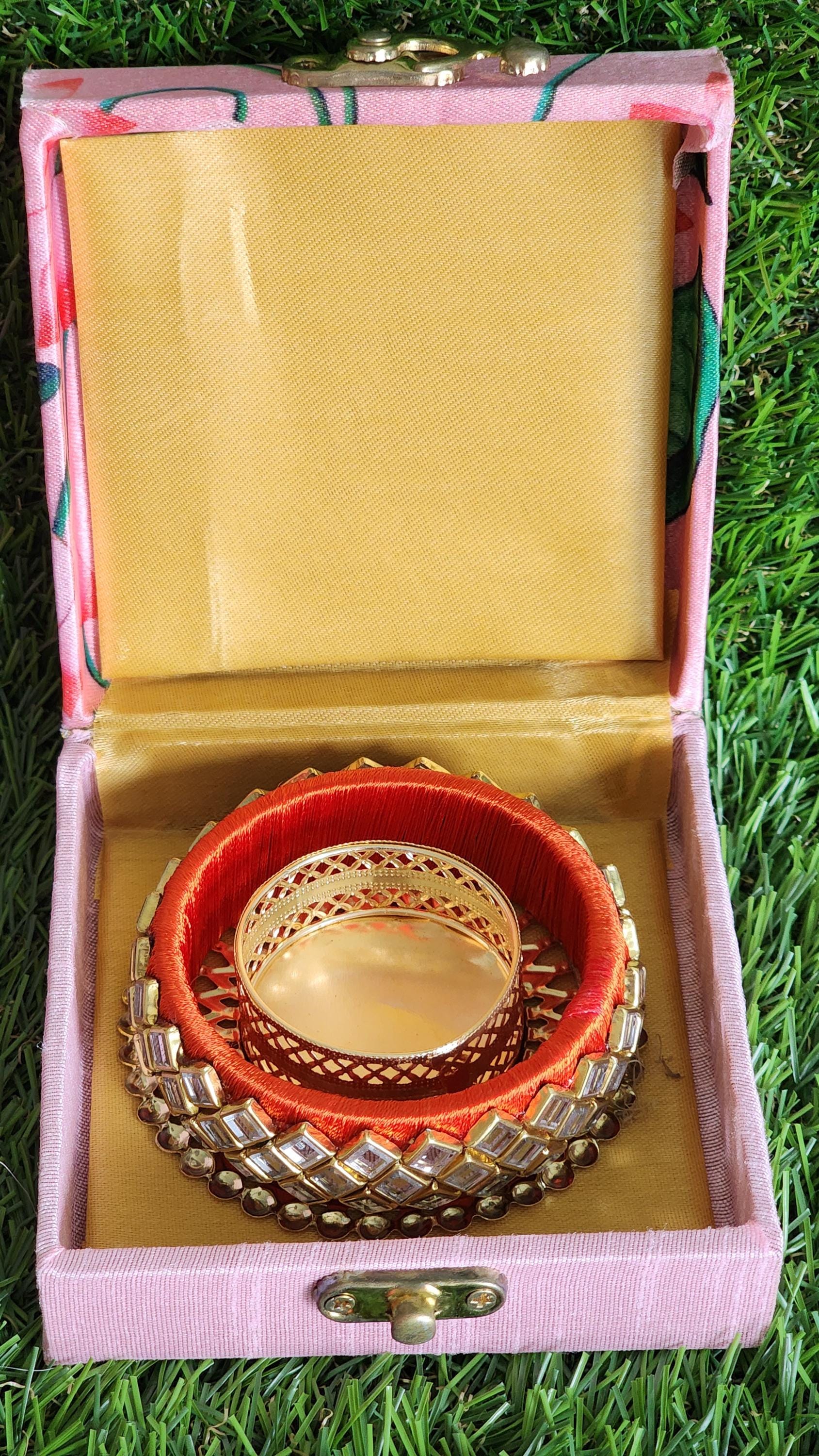 Pichwai Print Kada Tea Light Holder: Diwali Favor Gift Box Pack of 5