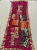 Bandhej Art Silk Dupatta: Rajasthani Gotta Patti Wedding Scarf