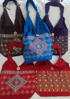 Embroidered Mirror Work Jhola Bag Crossbody.