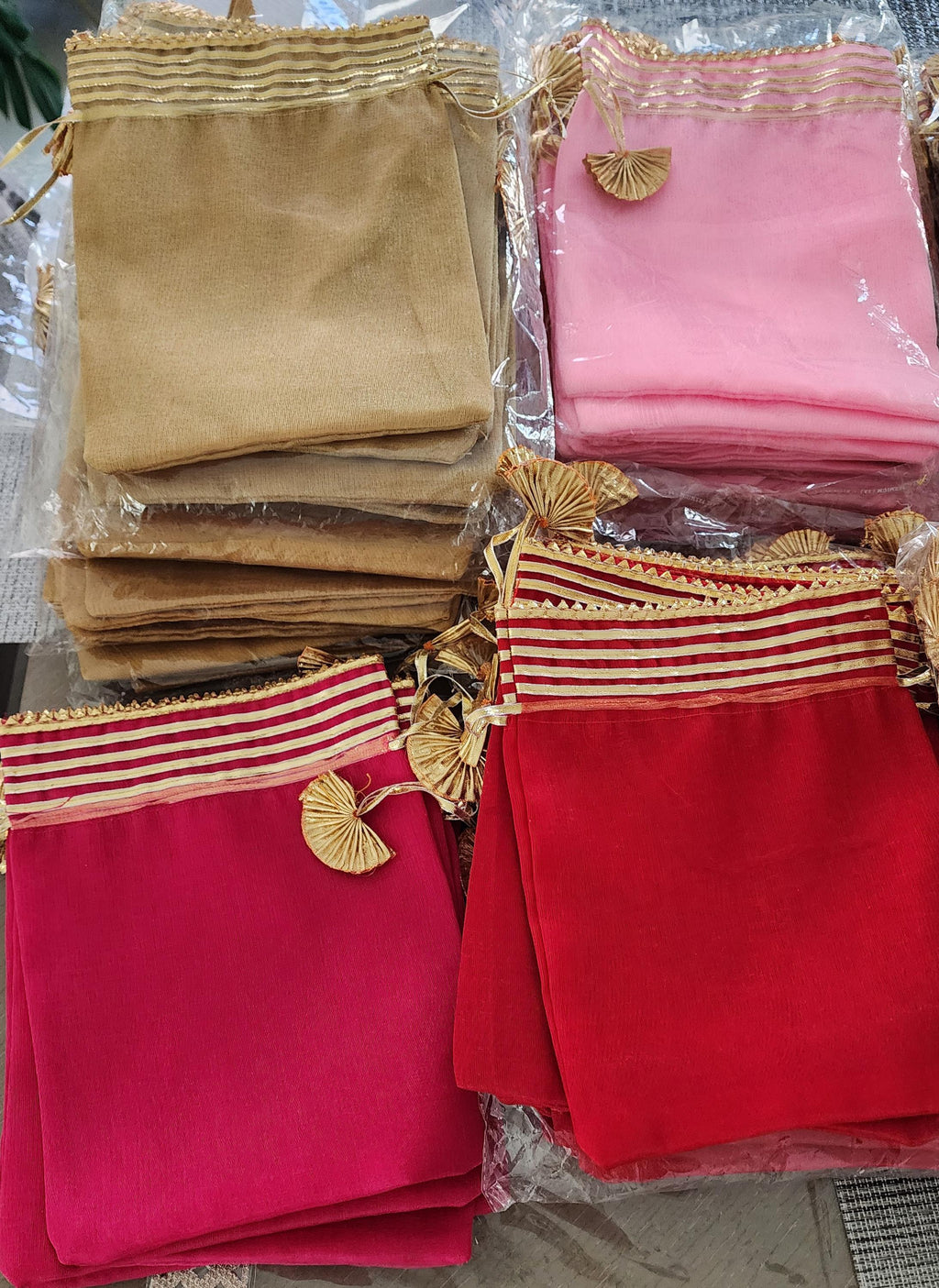 Embroidered Silk Potli Bags: Indian Wedding Favor Pouches