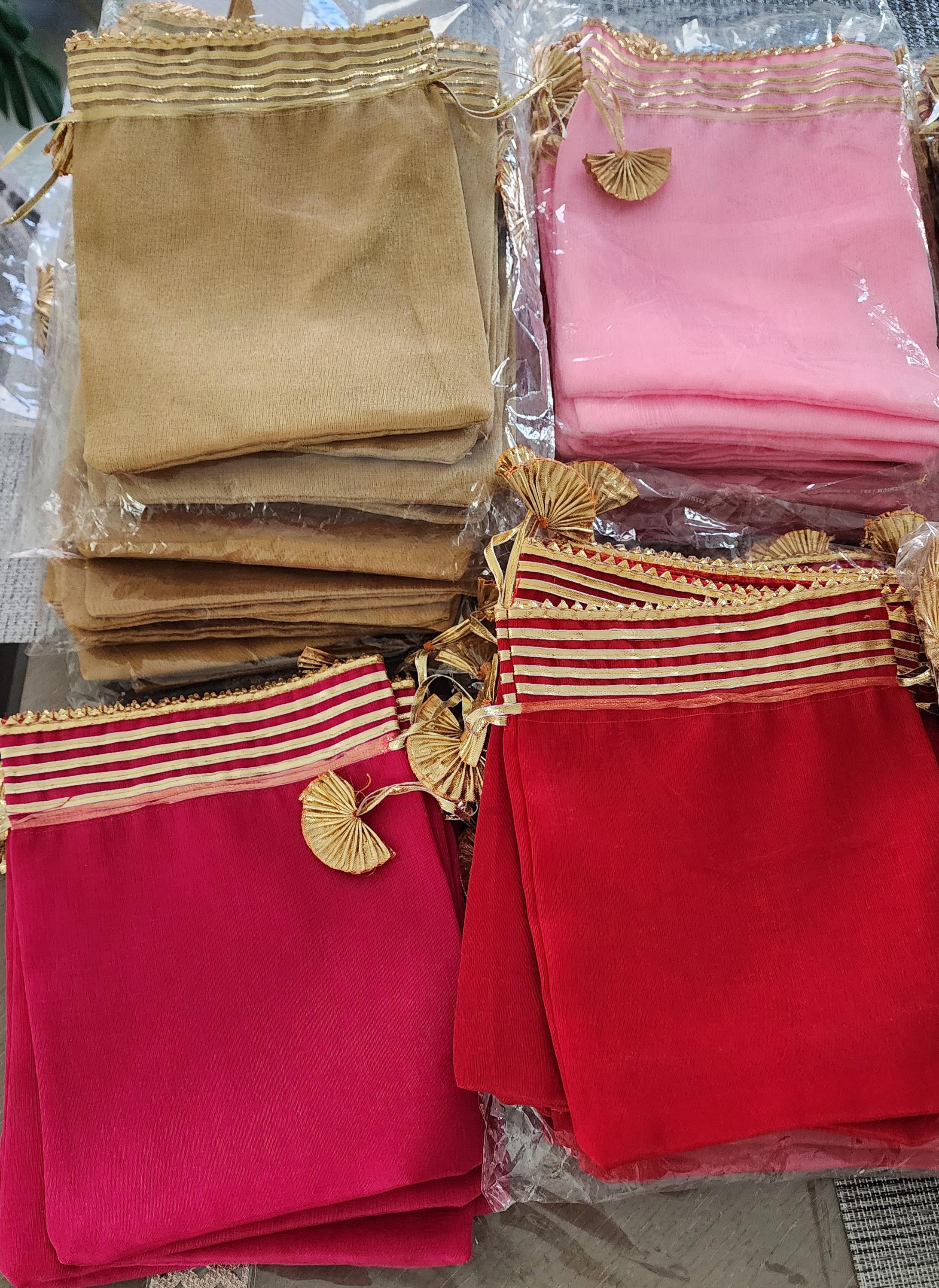 Embroidered Silk Potli Bags: Indian Wedding Favor Pouches