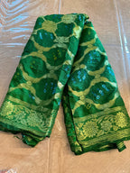 Hand Printed Jacquard Silk Dupatta: Banarsi Print Wedding Favor