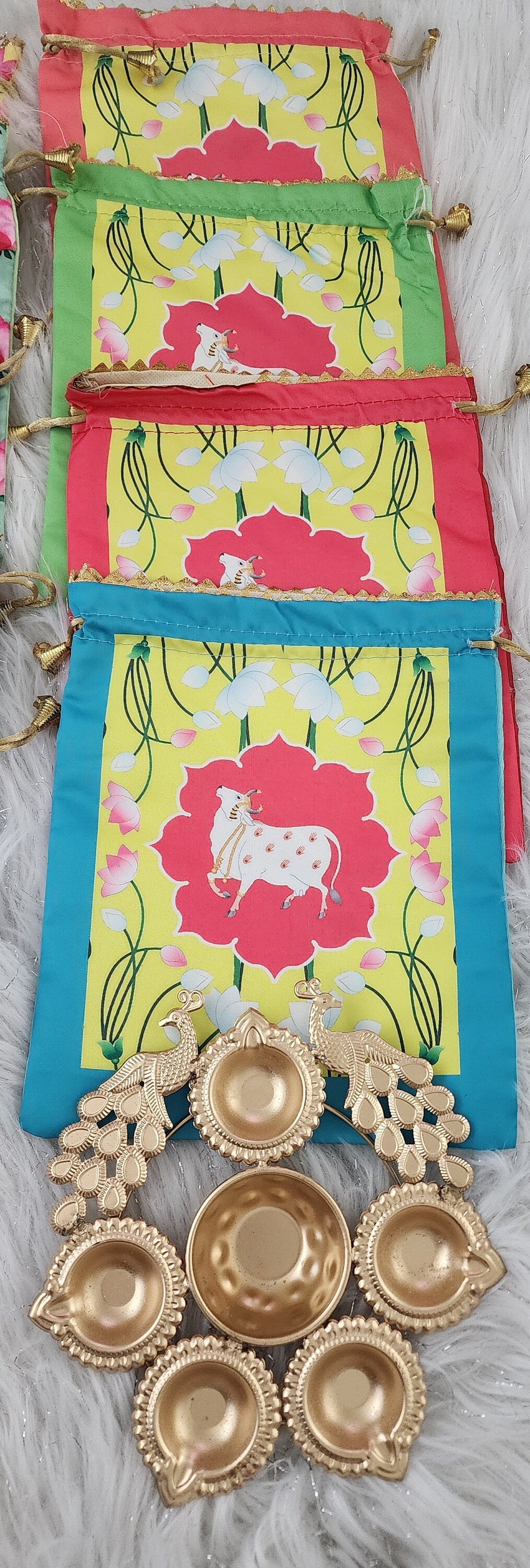 Metal Urli with Diyas: Diwali Housewarming Return Gift