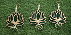 Lotus Hanging: Traditional Handmade Diwali Mandir Decor - Green MDF