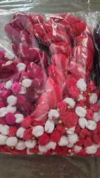 Bandhani Art Silk Dupatta: Rajasthani Tie Dye Scarf with Pom Poms