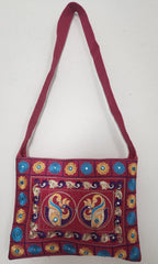 Indian Traditional Embroidered Work Peacock Jhola Bag. Crossbody /Shoulder bags for women.