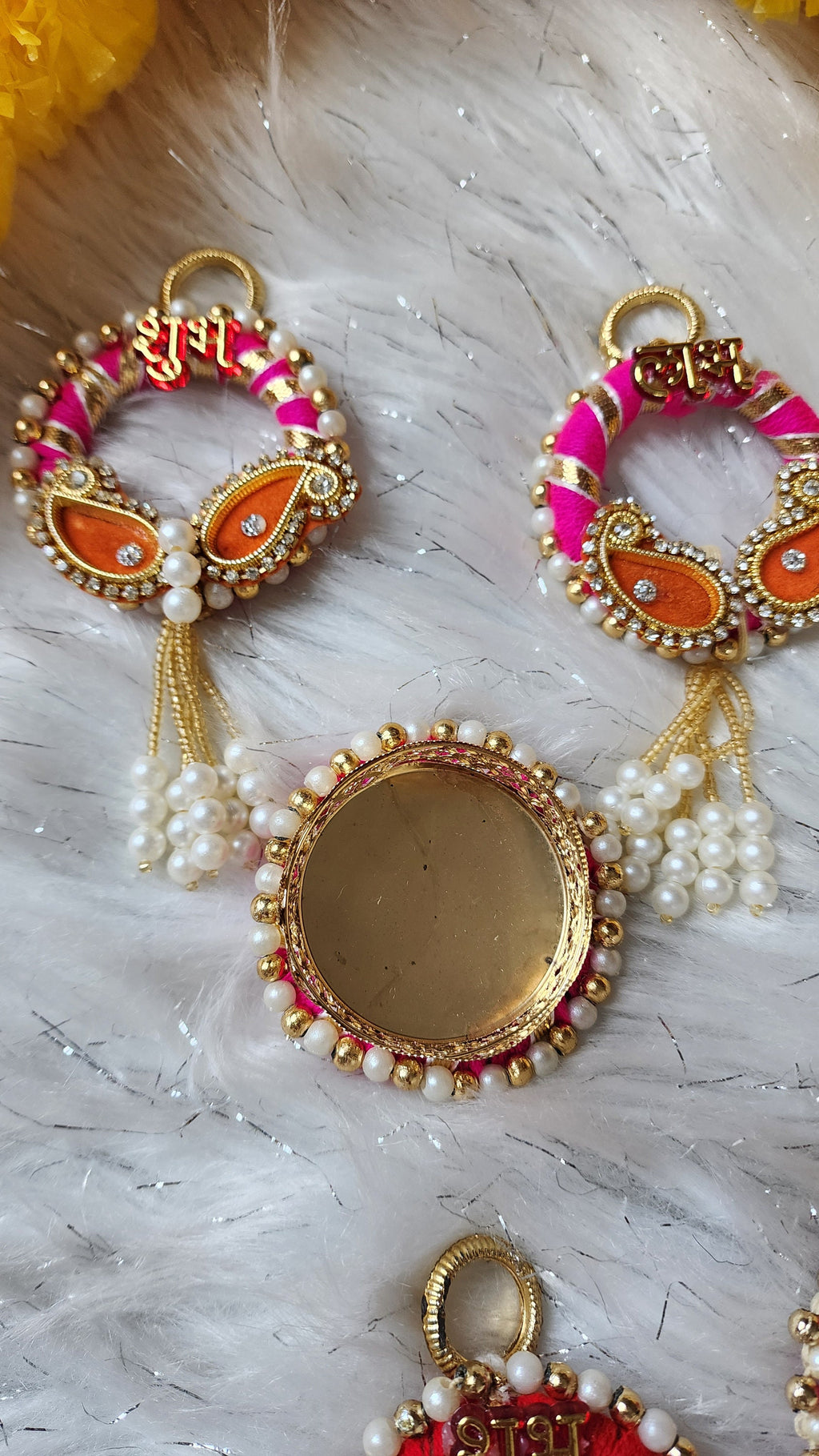 Shubh Labh Hanging Set: Diwali Decor with Tea Light combo Gift set.