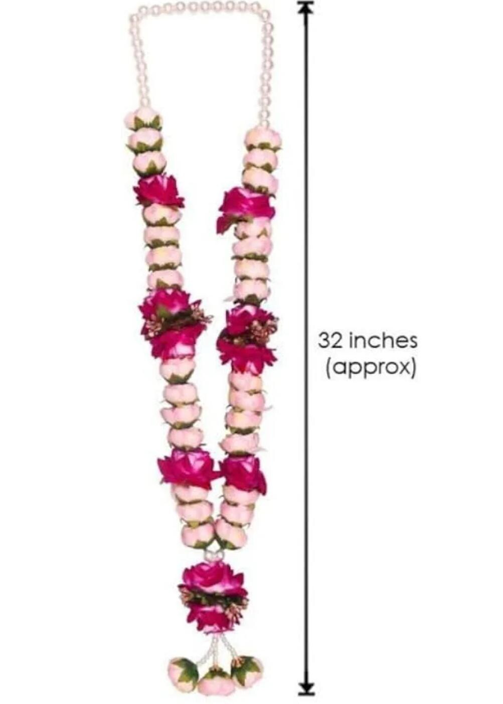 Artificial Flower Handmade Wedding Mala: Bride and Groom Garlands - Pack of 2