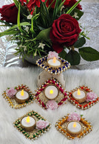 Handmade Tea Light Candle Holder: Diwali Favor Gift, Haldi Mehandi Decor