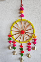 Indian Wedding Garland: Multicolor Pom Pom Gota Hanging