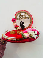 Floral Engagement Ring Platter: Decorative Bridal Proposal Tray