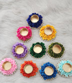 Floral Tea Light Holder: Diwali Pooja Decoration, Wedding Favor
