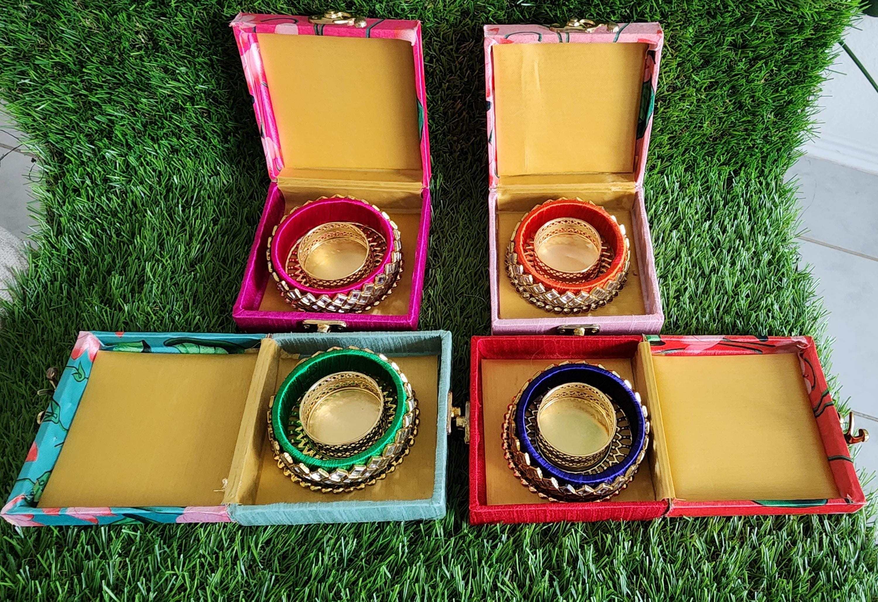 Pichwai Print Kada Tea Light Holder: Diwali Favor Gift Box Pack of 5