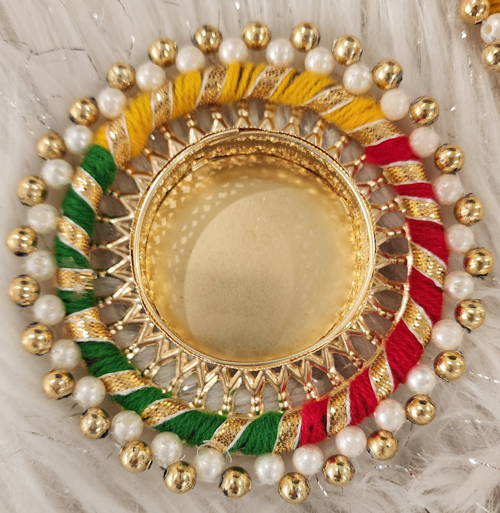 Handcrafted Multi Color Tea Light Candle Holder: Diwali Gift
