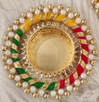 Handcrafted Multi Color Tea Light Candle Holder: Diwali Gift