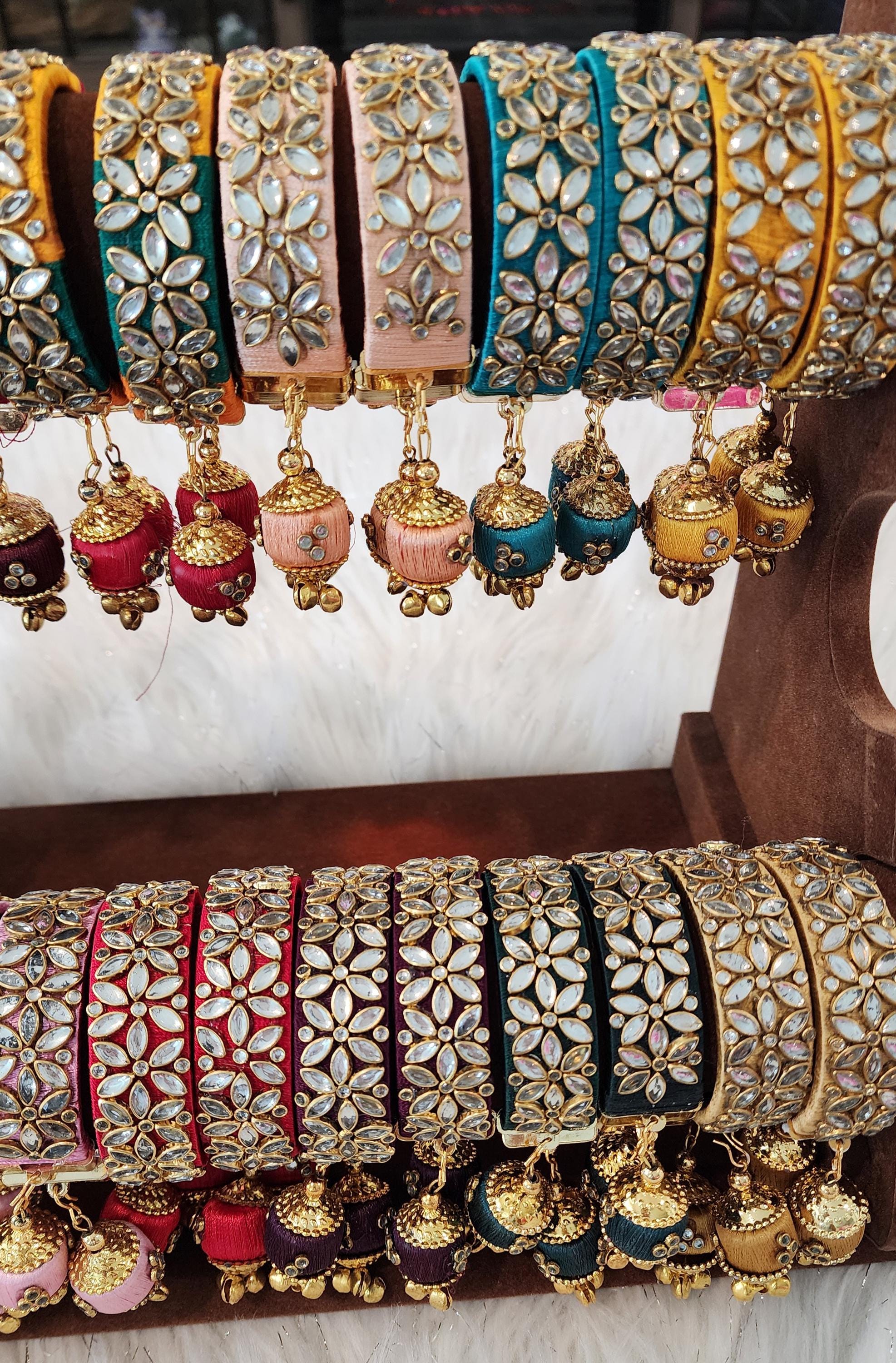 Indian Resham Bangle: Traditional Handmade Jewelry, Diwali Gift