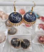 Handmade Meenakari Jhumka Earrings: Indian Wedding Jewelry.