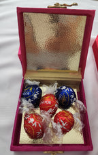 Laxmi Diwali Favor Handmade Box: Indian Wedding Return Gift, Brocade Silk.