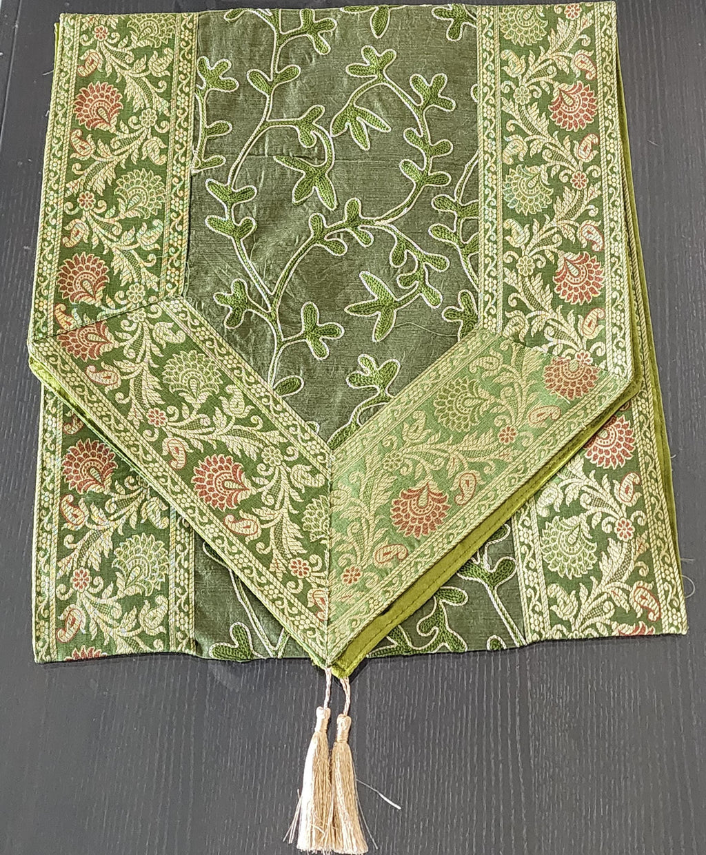 Silk Cheesecloth Table Runner: Bohemian Dining Decor - 14x70