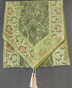 Silk Cheesecloth Table Runner: Bohemian Dining Decor - 14x70